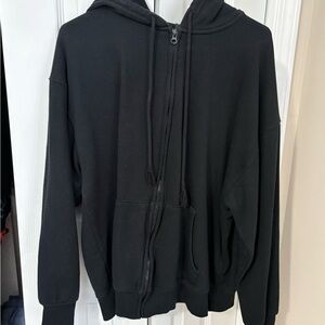 Wild Fable Black Zip-Up Sweater